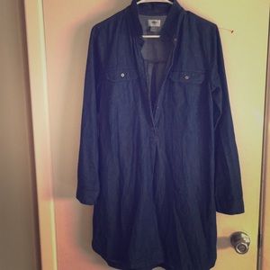 Dark blue jean dress